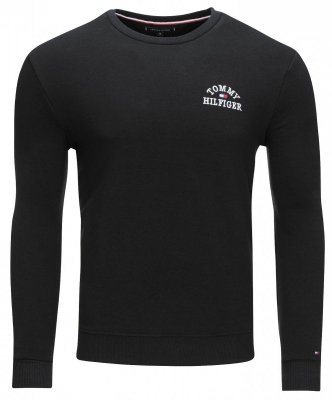 Bluza Tommy Hilfiger męska czarna wkładana przez głowę bawełniana