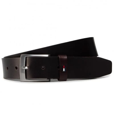 Pasek skórzany Tommy Hilfiger brązowy męski