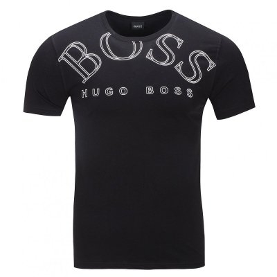 Hugo Boss t-shirt koszulka na krótki rękaw męska czarna duże logo