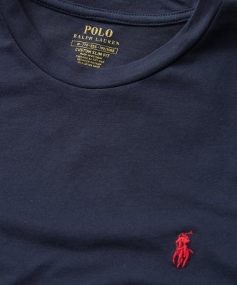 T-shirt męski Polo Ralph Lauren logo granatowy z krótkim rękawem