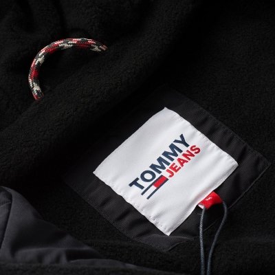 Kurtka męska Tommy Jeans czarna z kapturem 