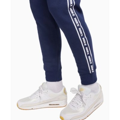 Nike komplet dresowy bawełniany męski spodnie bluza z kapturem granatowy