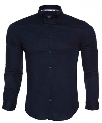 Koszula Armani Jeans granatowa Slim Fit męska logo