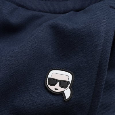 Spodnie damskie Karl Lagerfeld granatowe bawełniane