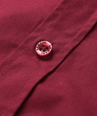 Koszula Armani Jeans bordowa Slim Fit męska logo