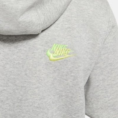 Bluza Nike męska kangurka szara wyszywane logo