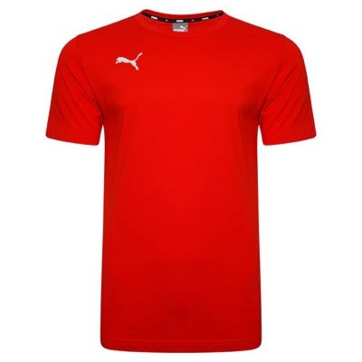 Puma t-shirt czerwony koszulka męska na krótki rękaw logo na piersi