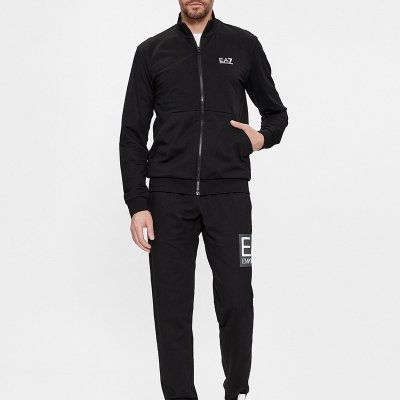 Bluza Emporio Armani EA7 męska ze stójką rozpinana czarna