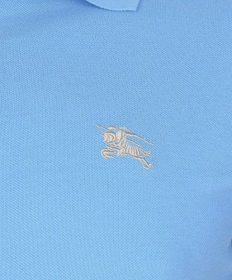 Burberry koszulka polo polówka męska Slim Fit błękitna z kołnierzykiem