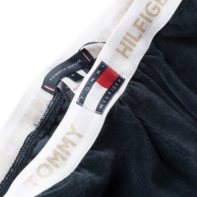 Tommy Hilfiger spodnie welurowe męskie granatowe