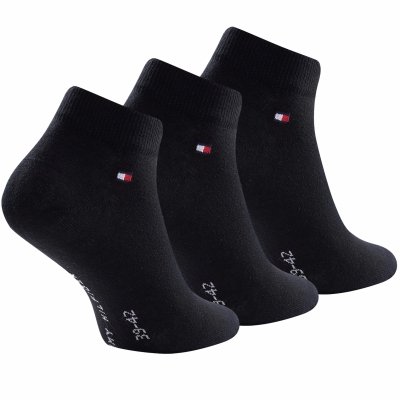 Tommy Hilfiger skarpety 3 pary za kostkę czarne