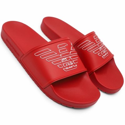 Emporio Armani klapki buty męskie czerwone 