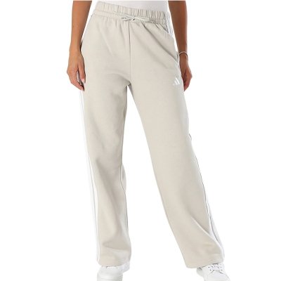 Spodnie dresowe Adidas damskie beżowe szeroka nogawka