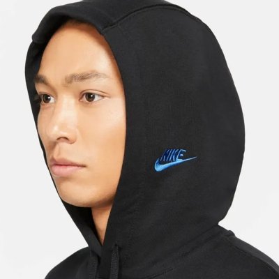 Bluza Nike męska kangurka czarna wyszywane logo