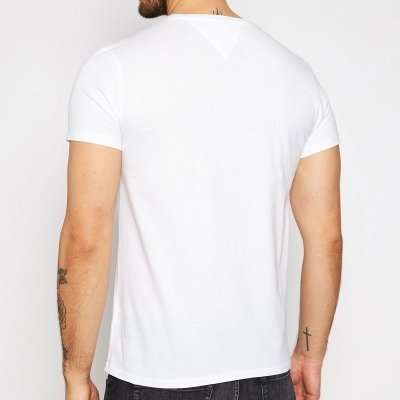 T-shirt Tommy Jeans koszulka męska z okrągłym dekoldem biała