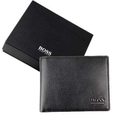 Portfel Hugo Boss Monist męski czarny na banknoty i karty skórzany