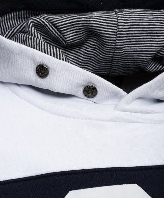 Armani Jeans bluza męska duże logo z kapturem bawełniana