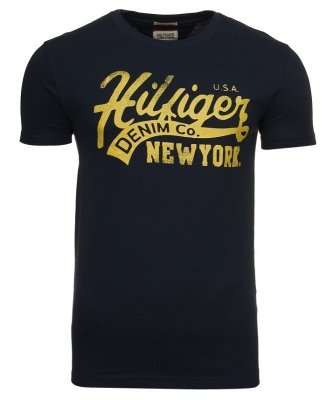 T-shirt Tommy Hilfiger Denim koszulka męska bawełniana granatowa