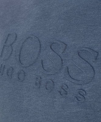 Bluza męska Hugo Boss niebieska bawełniana duże logo