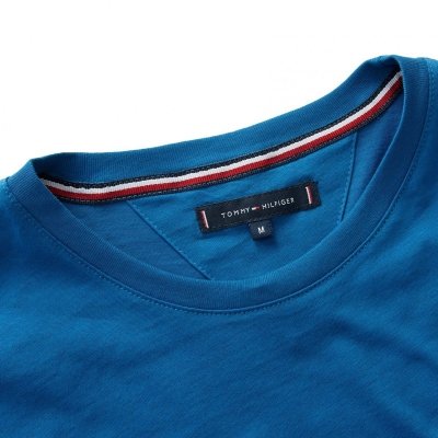 T-shirt Tommy Hilfiger koszulka męska z okrągłym dekoldem niebieska