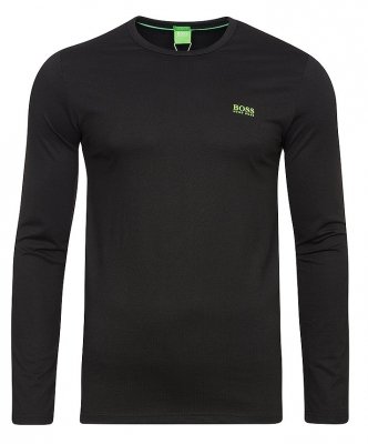 Hugo Boss longsleeve koszulka na długi rękaw męska czarna