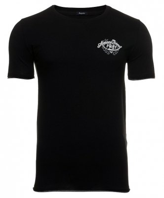 T-shirt Armani Jeans logo koszulka męska czarna bawełniana