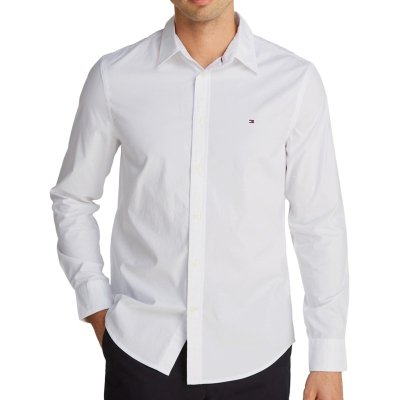 Koszula biała Tommy Hilfiger Slim Fit męska logo