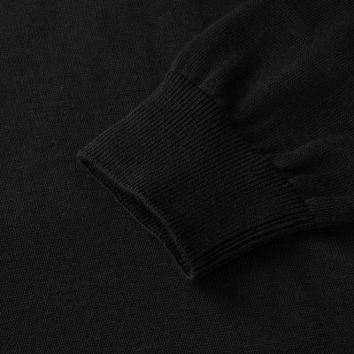 Sweter męski Lacoste czarny bawełniany z okrągłym dekoldem 