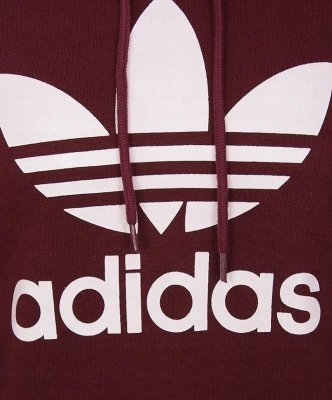 Adidas Originals bluza kangurka z kapturem bordowa męska