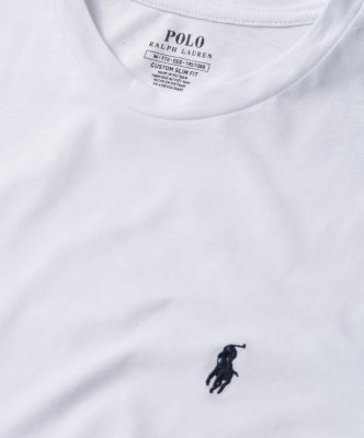 T-shirt męski Polo Ralph Lauren logo biały z krótkim rękawem
