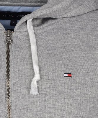 Bluza Tommy Hilfiger męska szara rozpinana z kapturem Denim