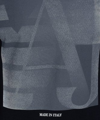 Armani Jeans bluza granatowa męska duże logo bawełniana