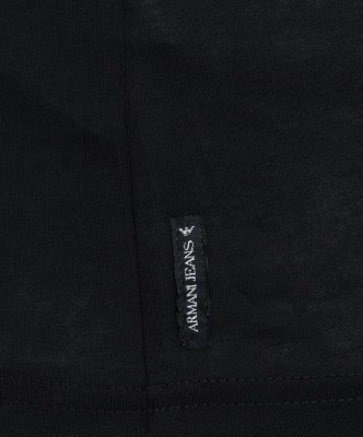 T-shirt Armani Jeans logo koszulka męska czarna bawełniana