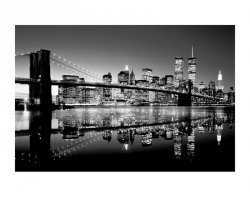Brooklyn Bridge (B&amp;W) - reprodukcja