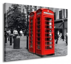 Czerwona budka, Londyn - Obraz na płótnie