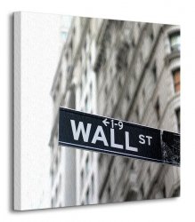 Obraz na płótnie - Wall Street, znak - 40x40 cm