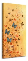 Obraz do sypialni - Butterflies On Warm Ochre