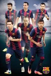 FC Barcelona Zawodnicy 14/15 - plakat