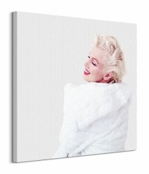 Marilyn Monroe (White Fur) - Obraz na płótnie