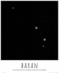 Baran konstelacja gwiazd z opisem - plakat