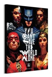 Justice League Save The World - obraz na płótnie