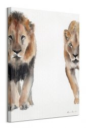 Lew i Lwica  - obraz na płótnie