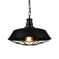 Lampa industrialna wisząca - Czarna loft Arigio D35