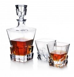 Karafka - 6 szklanek do whisky - Zestaw CUBES 730ml/280ml