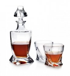 Karafka - 6 szklanek do whisky - Zestaw TWIST 800ml/300ml