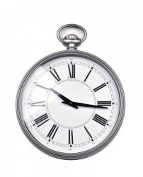 Zegar srebrny - 30cm