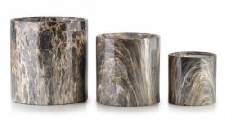 Doniczki ceramiczne Szaro Brązowe - Neva Marble