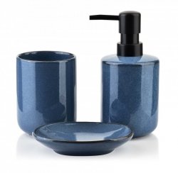 Komplet łazienkowy         niebieski 3-częściowy - SANSA NATURE 