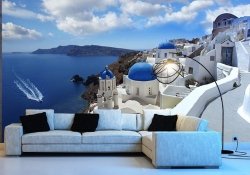 Fototapeta na ścianę - Panorama Santorini, Grecja 366x254cm