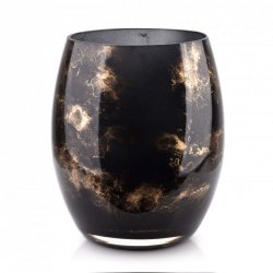 Wazon szklany - Czarny Marmur  - 20x16cm